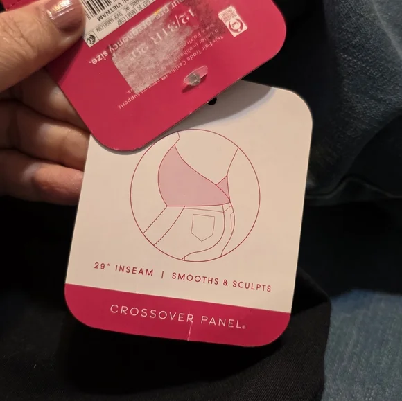 Isabel Maternity Crossover Panel Jeggings Medium Wash Size 12 - Picture 13 of 14